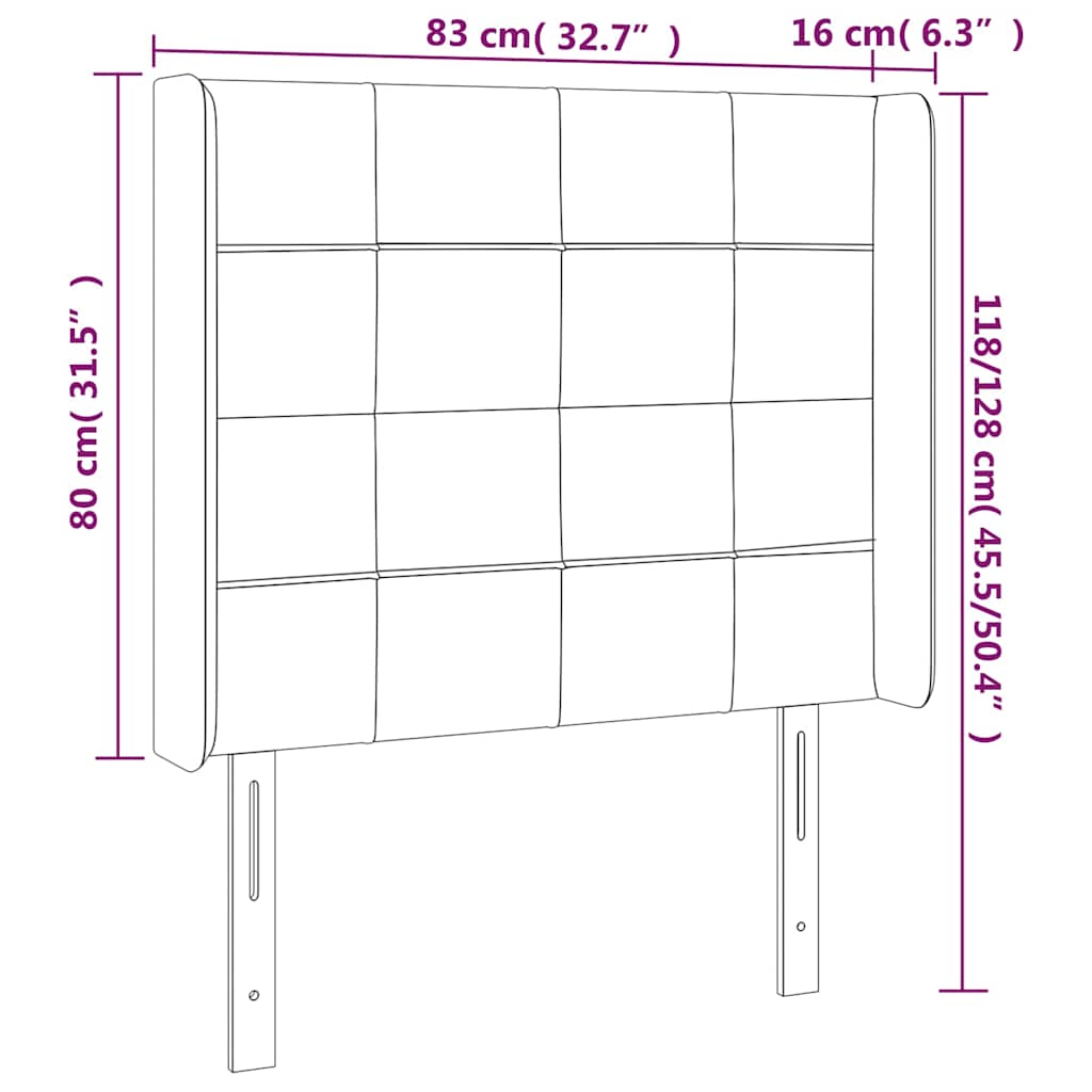 LED posteljno vzglavje temno modro 83x16x118/128 cm žamet - slika 7