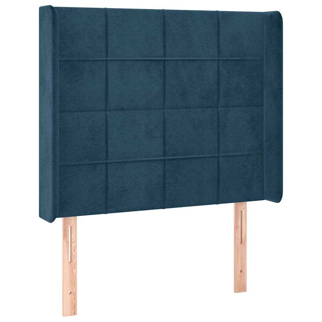 vidaXL Hoofdbord LED 93x16x118/128 cm fluweel donkerblauw blauw, foto 4