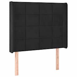 vidaXL S&auml;nggavel LED svart 103x16x118/128 cm sammet