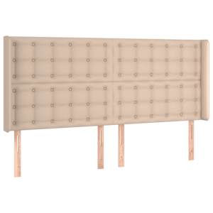 Čelo postele s LED cappuccino 163 x 16 x 118/128 cm umělá kůže - obrázek 3