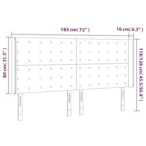 Čelo postele s LED bílé 183 x 16 x 118/128 cm umělá kůže - obrázek 6
