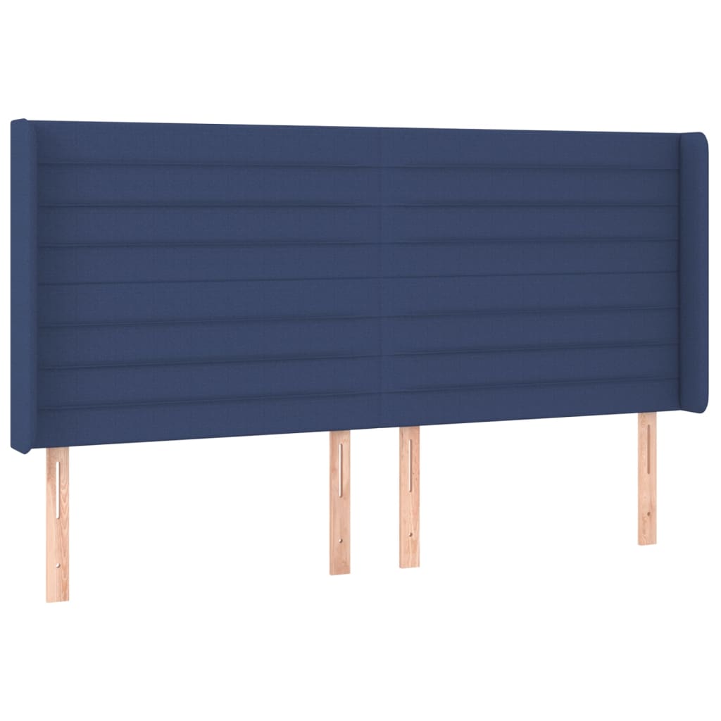 Thumbnail - vidaXL LED Kopfteil Blau 183x16x118/128 cm Stoff