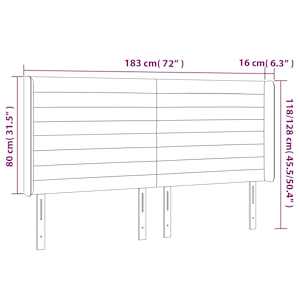 Čelo postele s LED růžové 183 x 16 x 118/128 cm samet - obrázek 7