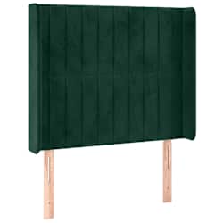 vidaXL S&auml;nggavel LED m&ouml;rkgr&ouml;n 83x16x118/128 cm sammet