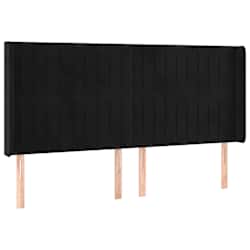 vidaXL S&auml;nggavel LED svart 183x16x118/128 cm sammet