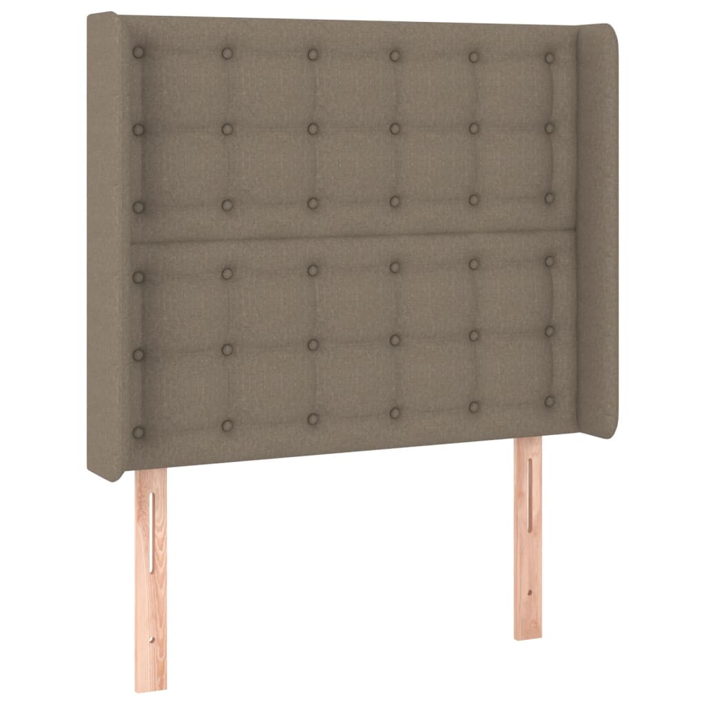 Thumbnail - vidaXL LED Kopfteil Taupe 103x16x118/128 cm Stoff