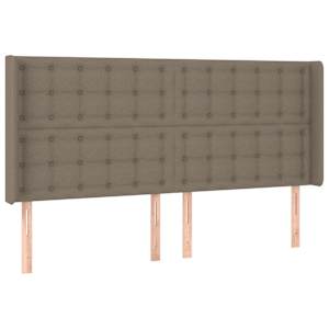 Čelo postele s LED taupe 163 x 16 x 118/128 cm textil - obrázek 3