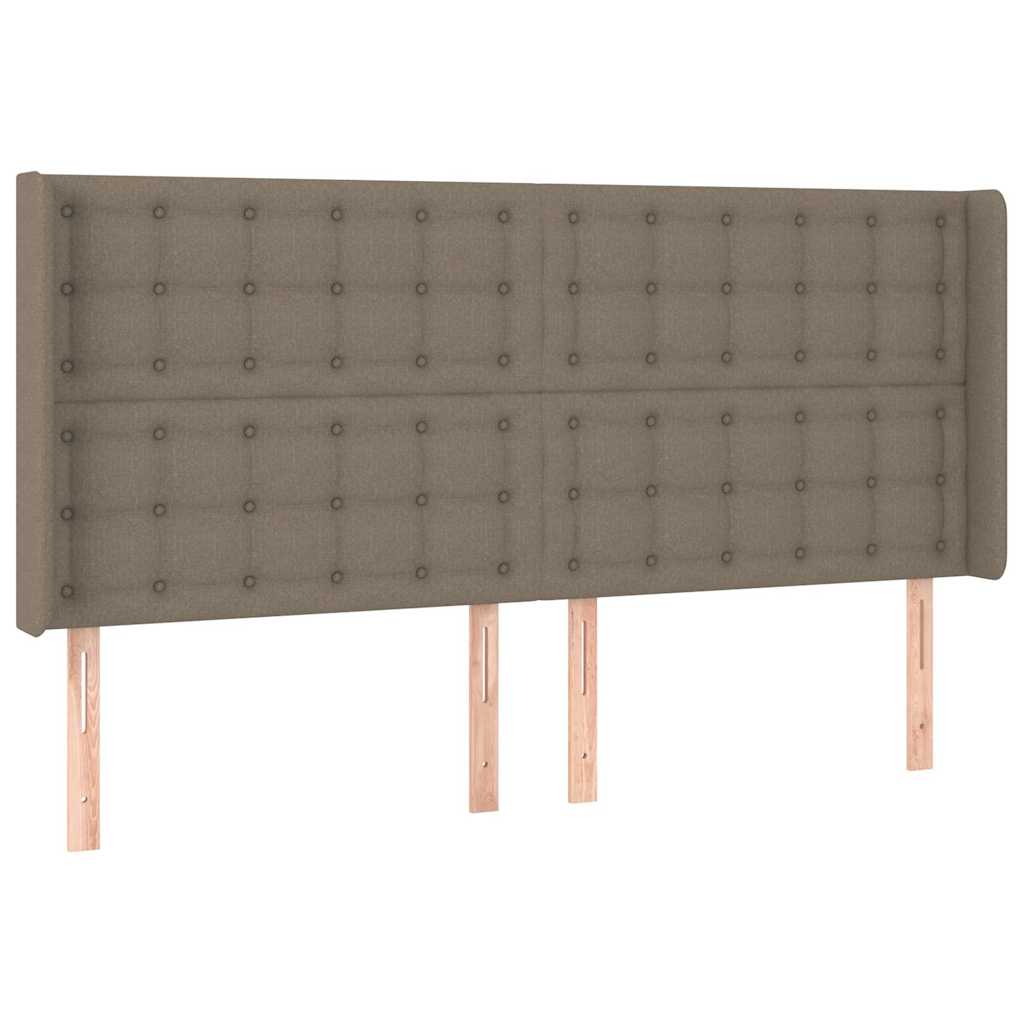 vidaXL Hoofdbord LED 183x16x118/128 cm stof taupe, foto 4