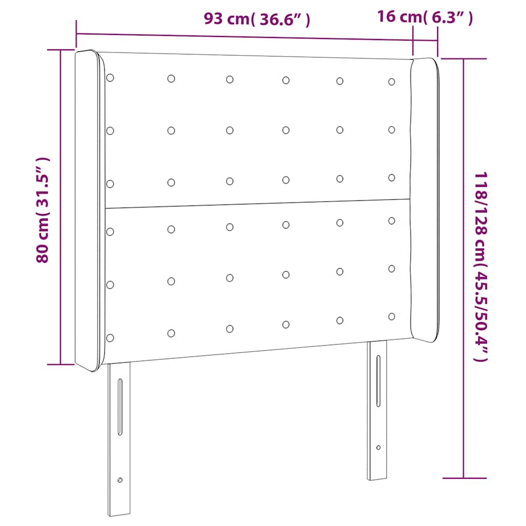 LED posteljno vzglavje temno zeleno 93x16x118/128 cm žamet - slika 7