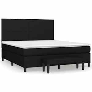 Box spring postel s matrací černá 160x200 cm textil - obrázek 2