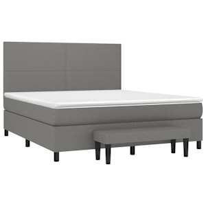 Box spring postel s matrací tmavě šedá 180x200 cm textil - obrázek 3