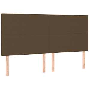 Box spring postel s matrací tmavě hnědá 200x200 cm textil - obrázek 5