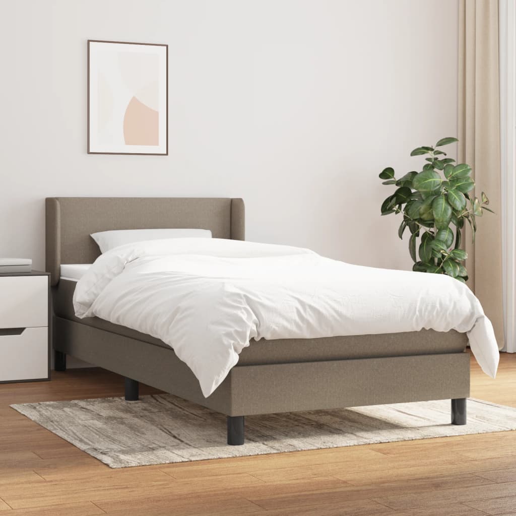  ΚΡΕΒΑΤΙ BOXSPRING ΜΕ ΣΤΡΩΜΑ TAUPE 90X190 ΕΚ.ΥΦΑΣΜΑΤΙΝΟ V-3129517