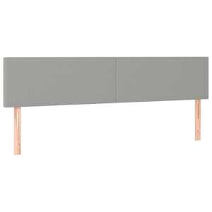 Box spring postel s matrací světle šedá 200 x 200 cm textil - obrázek 6