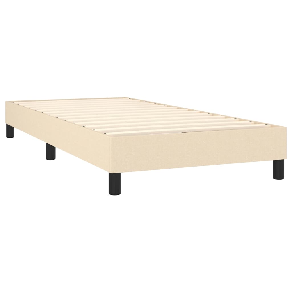 Box spring postelja z vzmetnico krem 80x200 cm blago