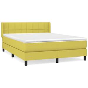 Box spring postel s matrací zelená 140x190 cm textil - obrázek 2