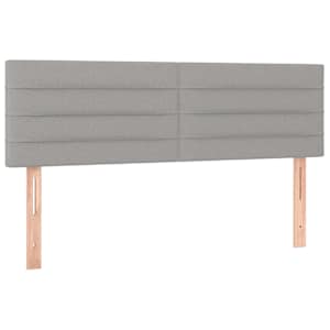 Box spring postel s matrací světle šedá 140 x 190 cm textil - obrázek 6
