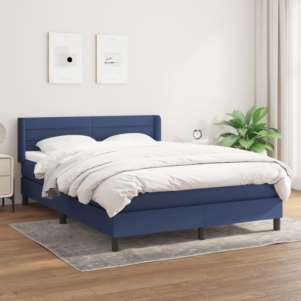  ΚΡΕΒΑΤΙ BOXSPRING ΜΕ ΣΤΡΩΜΑ ΜΠΛΕ 140X200 ΕΚ. ΥΦΑΣΜΑΤΙΝΟ V-3129799