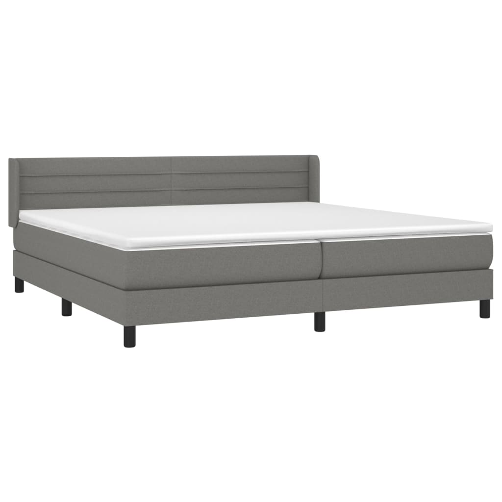 Thumbnail - vidaXL Boxspringbett mit Matratze Dunkelgrau 200x200 cm Stoff