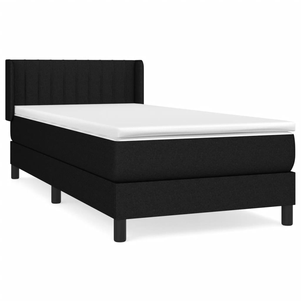 Thumbnail - vidaXL Boxspringbett mit Matratze Schwarz 90x200 cm Stoff