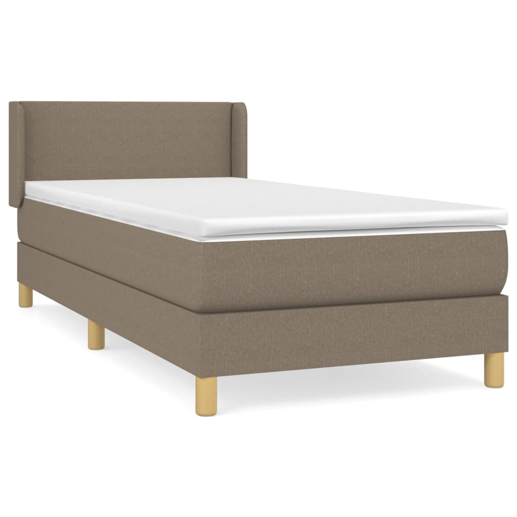 Thumbnail - vidaXL Boxspringbett mit Matratze Taupe 80x200 cm Stoff