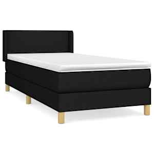 Box spring postel s matrací černá 100 x 200 cm textil - obrázek 2