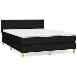 Box spring postel s matrací černá 140 x 190 cm textil - obrázek 2
