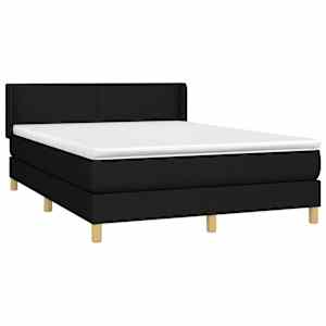 Box spring postel s matrací černá 140 x 190 cm textil - obrázek 3