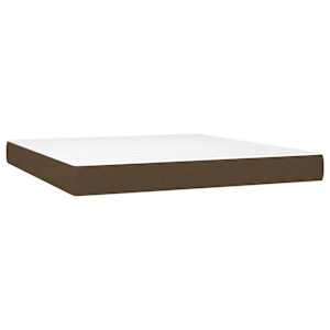 Box spring postel s matrací tmavě hnědá 160x200 cm textil - obrázek 5