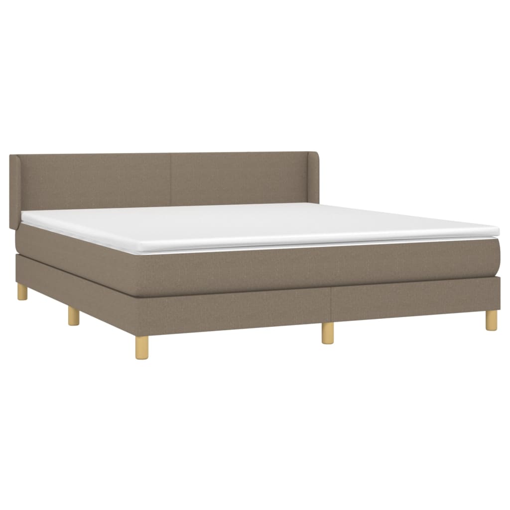 Thumbnail - vidaXL Boxspringbett mit Matratze Taupe 180x200 cm Stoff