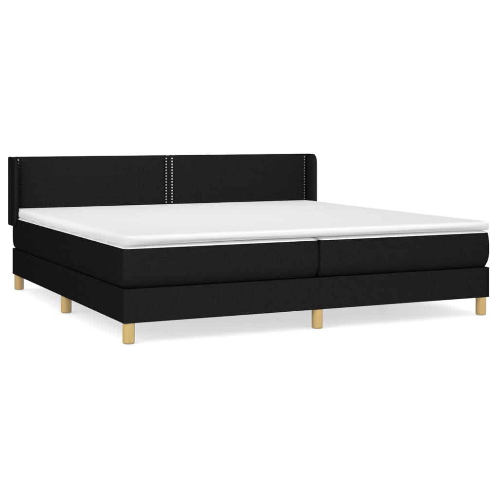 Thumbnail - vidaXL Boxspringbett mit Matratze Schwarz 200x200 cm Stoff