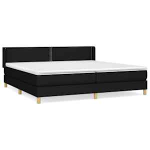 Box spring postel s matrací černá 200x200 cm textil - obrázek 2