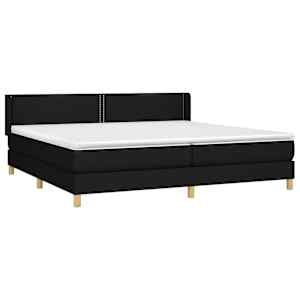 Box spring postel s matrací černá 200x200 cm textil - obrázek 3