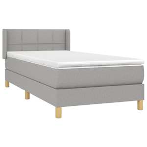 Box spring postel s matrací světle šedá 80 x 200 cm textil - obrázek 3