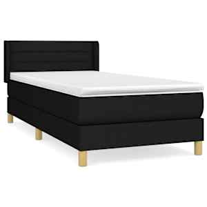 Box spring postel s matrací černá 100 x 200 cm textil - obrázek 2