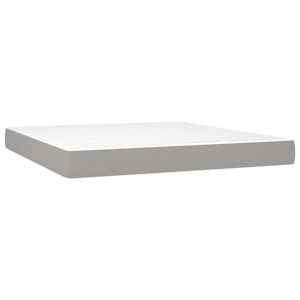 Box spring postel s matrací světle šedá 160 x 200 cm textil - obrázek 5