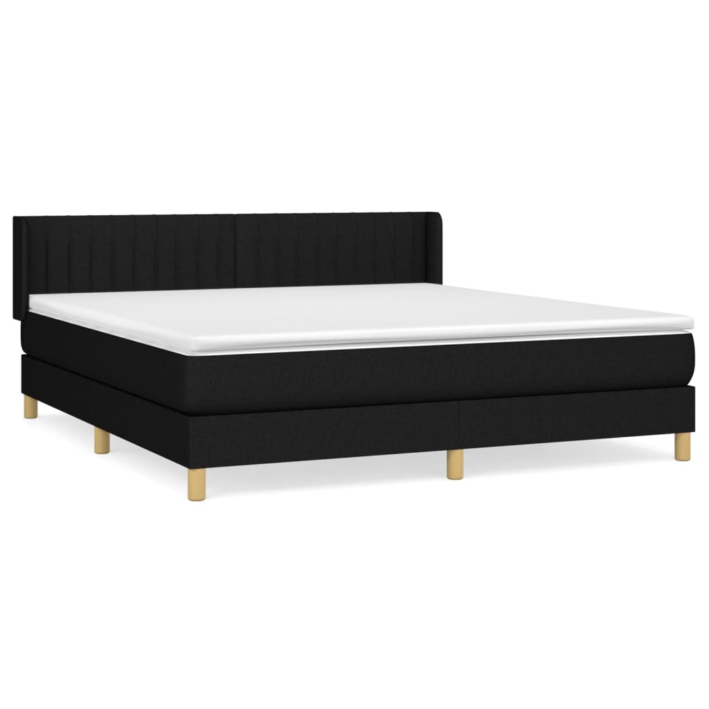 Thumbnail - vidaXL Boxspringbett mit Matratze Schwarz 160x200 cm Stoff