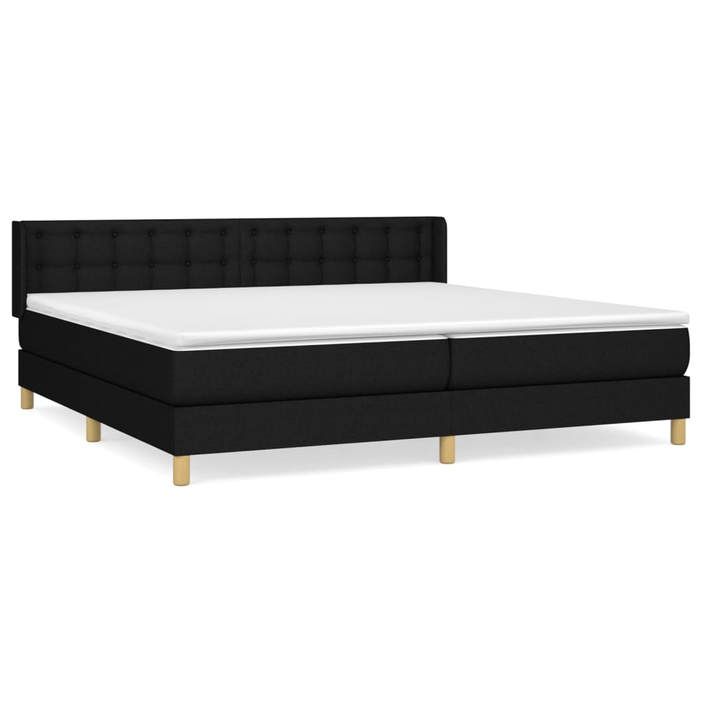 Thumbnail - vidaXL Boxspringbett mit Matratze Schwarz 160x200 cm Stoff