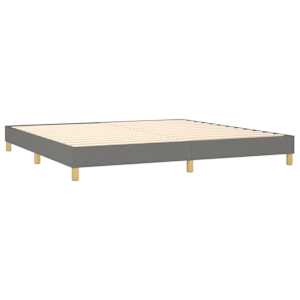 Box spring postel s matrací tmavě šedá 200x200 cm textil - obrázek 4