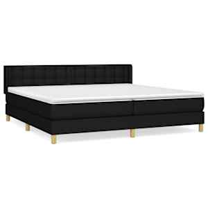 Box spring postel s matrací černá 200x200 cm textil - obrázek 2