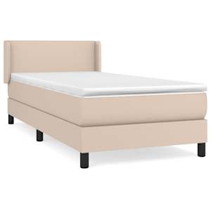Box spring postel s matrací cappuccino 100x200 cm umělá kůže - obrázek 2