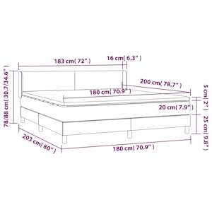 Box spring postel s matrací černá 180x200 cm umělá kůže - obrázek 7