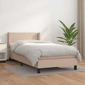 Box spring postel s matrací cappuccino 80 x 200 cm umělá kůže - obrázek 1