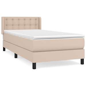 Box spring postel s matrací cappuccino 80 x 200 cm umělá kůže - obrázek 2