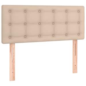 Box spring postel s matrací cappuccino 100x200 cm umělá kůže - obrázek 6