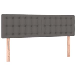 Box spring postel s matrací šedá 140 x 190 cm umělá kůže - obrázek 6