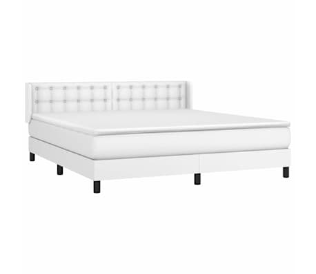 vidaXL &Kappa;&rho;&epsilon;&beta;ά&tau;&iota; Boxspring &mu;&epsilon; &Sigma;&tau;&rho;ώ&mu;&alpha; &Lambda;&epsilon;&upsilon;&kappa;ό 160x200&epsilon;&kappa;.&alpha;&pi;ό &Sigma;&upsilon;&nu;&theta;&epsilon;&tau;&iota;&kappa;ό &Delta;έ&rho;&mu;&alpha;