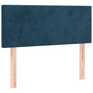 Box spring postel s matrací tmavě modrá 100x200 cm samet - obrázek 6