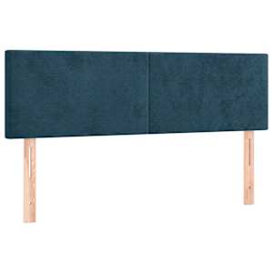 Box spring postel s matrací tmavě modrá 140x190 cm samet - obrázek 6