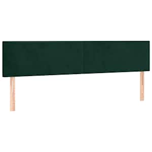 Box spring postel s matrací tmavě zelená 160x200 cm samet - obrázek 6